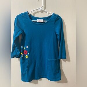 Hanna Anderson Girls 3T Blue Dress with Pockets